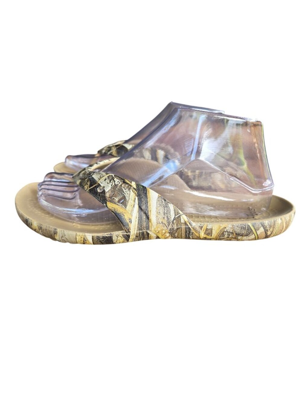 Crocs Women's Camo Camouflage Sandals Flip Flops Size 8
